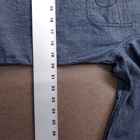 Calvin Klein Chambray Shirt Mens S Dark Blue Button Up Long Sleeve Casual Cowboy - Picture 5 of 11